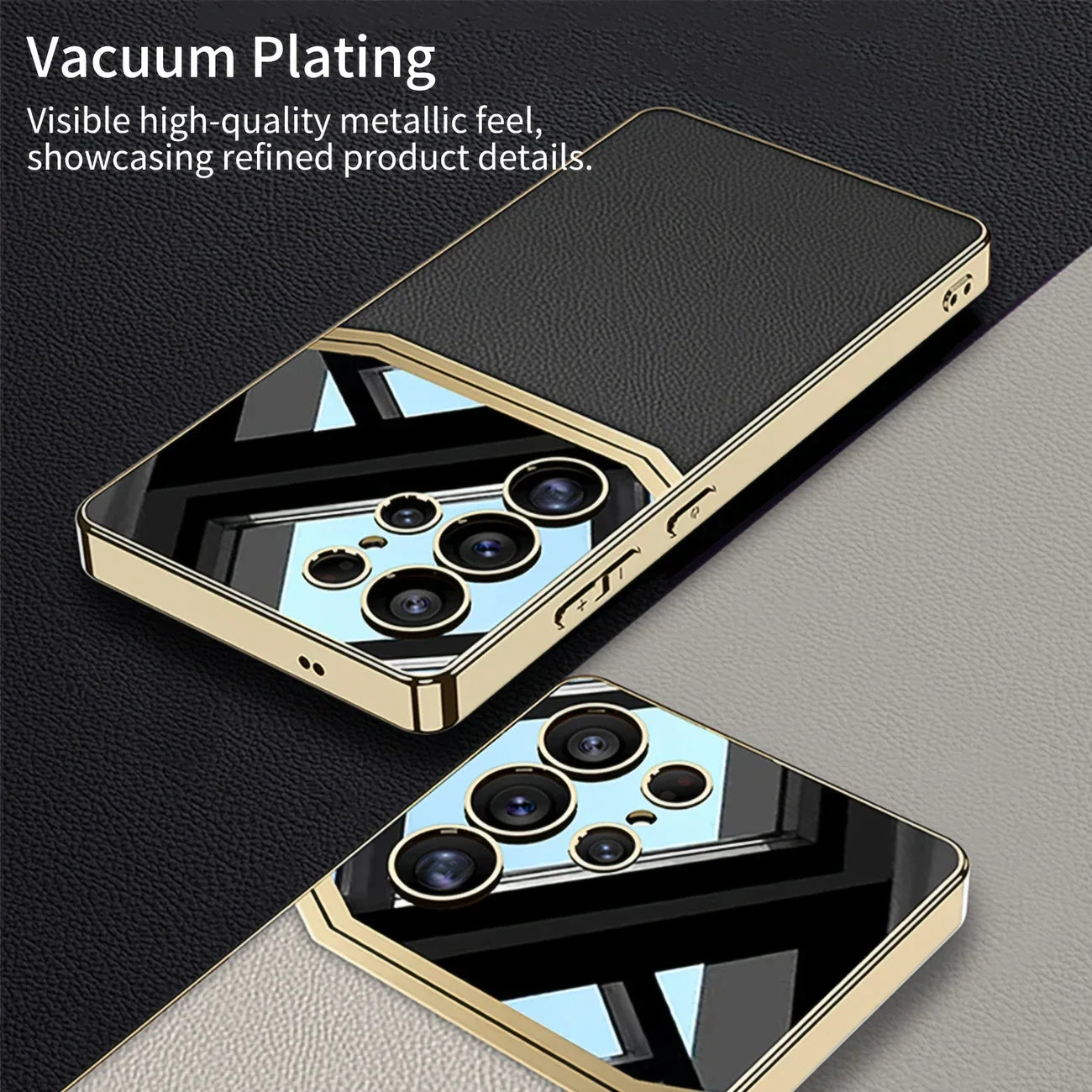 Royal Touch Electroplated Leather Case - Samsung