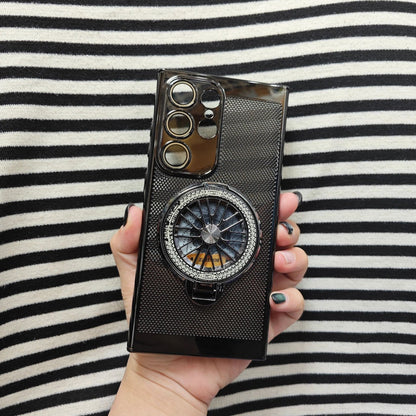 Galaxy S25 Series Brilliant Spin Rotating Wheel Stand Case