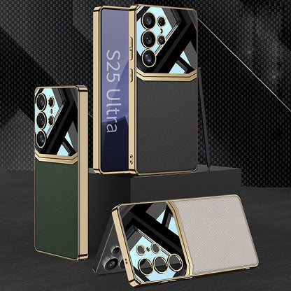 Royal Touch Electroplated Leather Case - Samsung