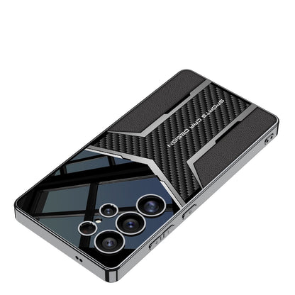 Electroplated Futuristic Faux Leather Case - Samsung