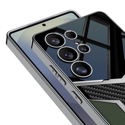 Electroplated Futuristic Faux Leather Case - Samsung