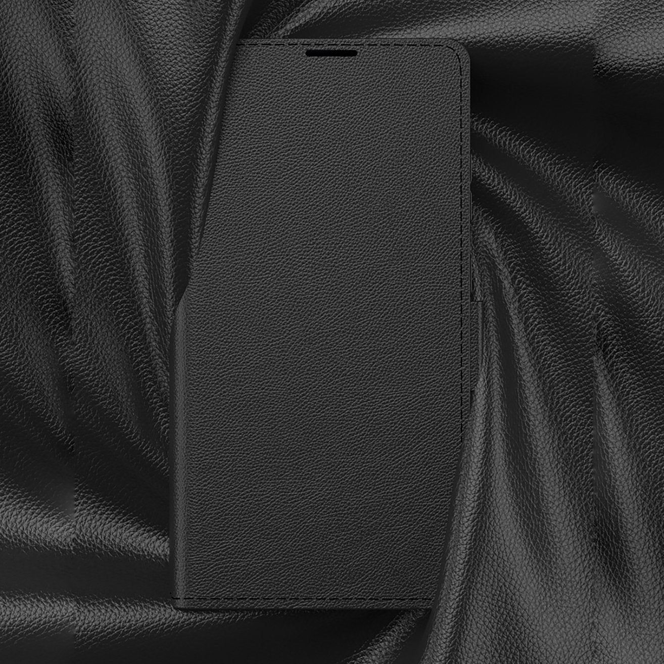 Supreme Curved Leather Flip Wallet Case - Samsung