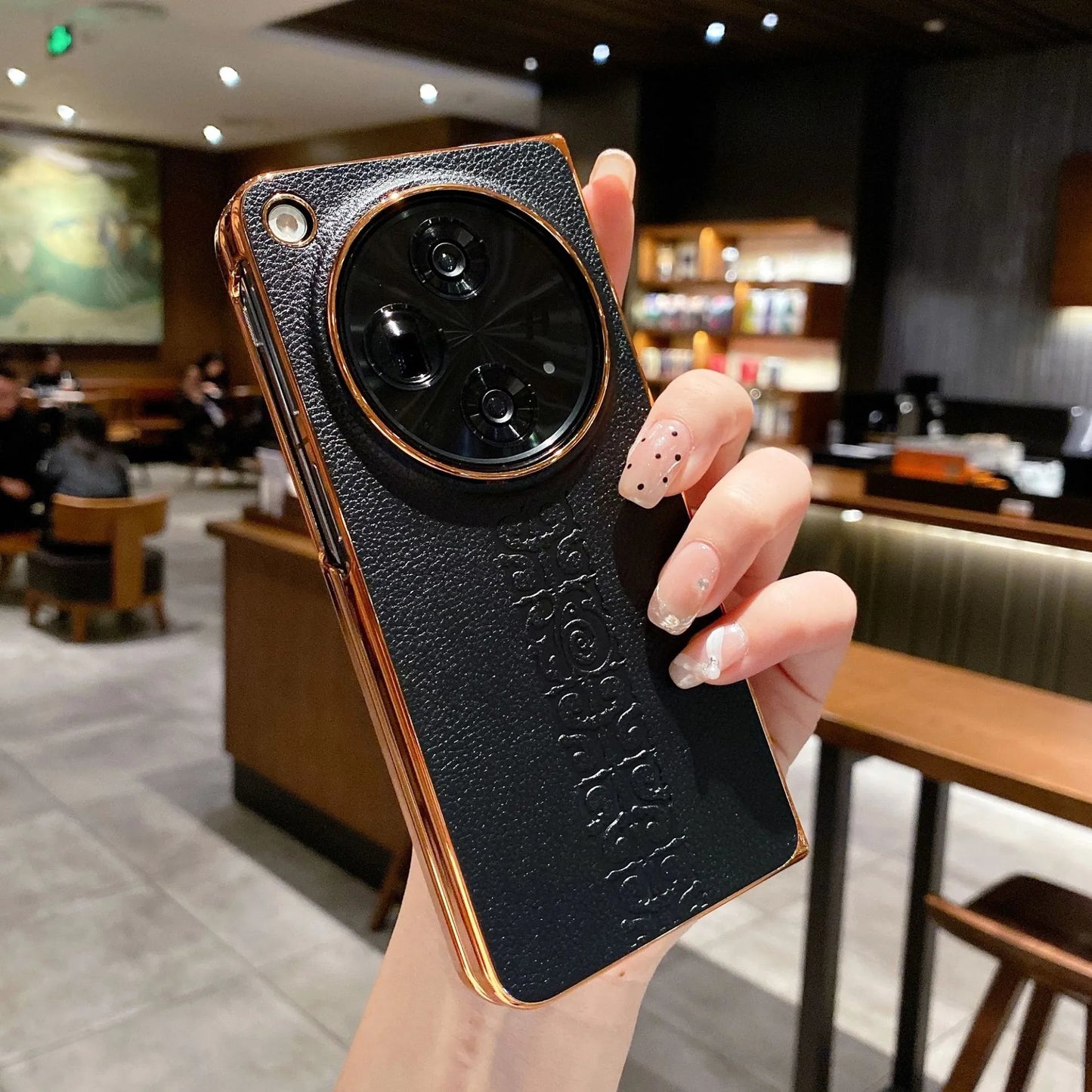 OnePlus Open Refined Elegance Electroplated Leather Case