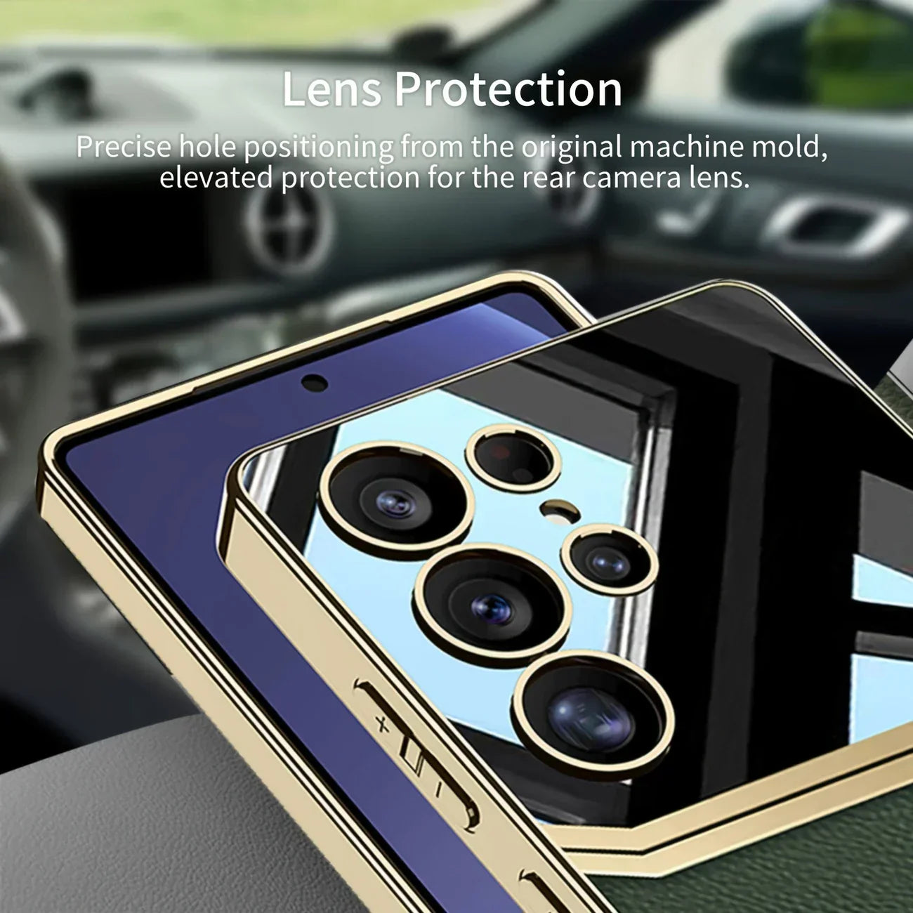 Royal Touch Electroplated Leather Case - Samsung