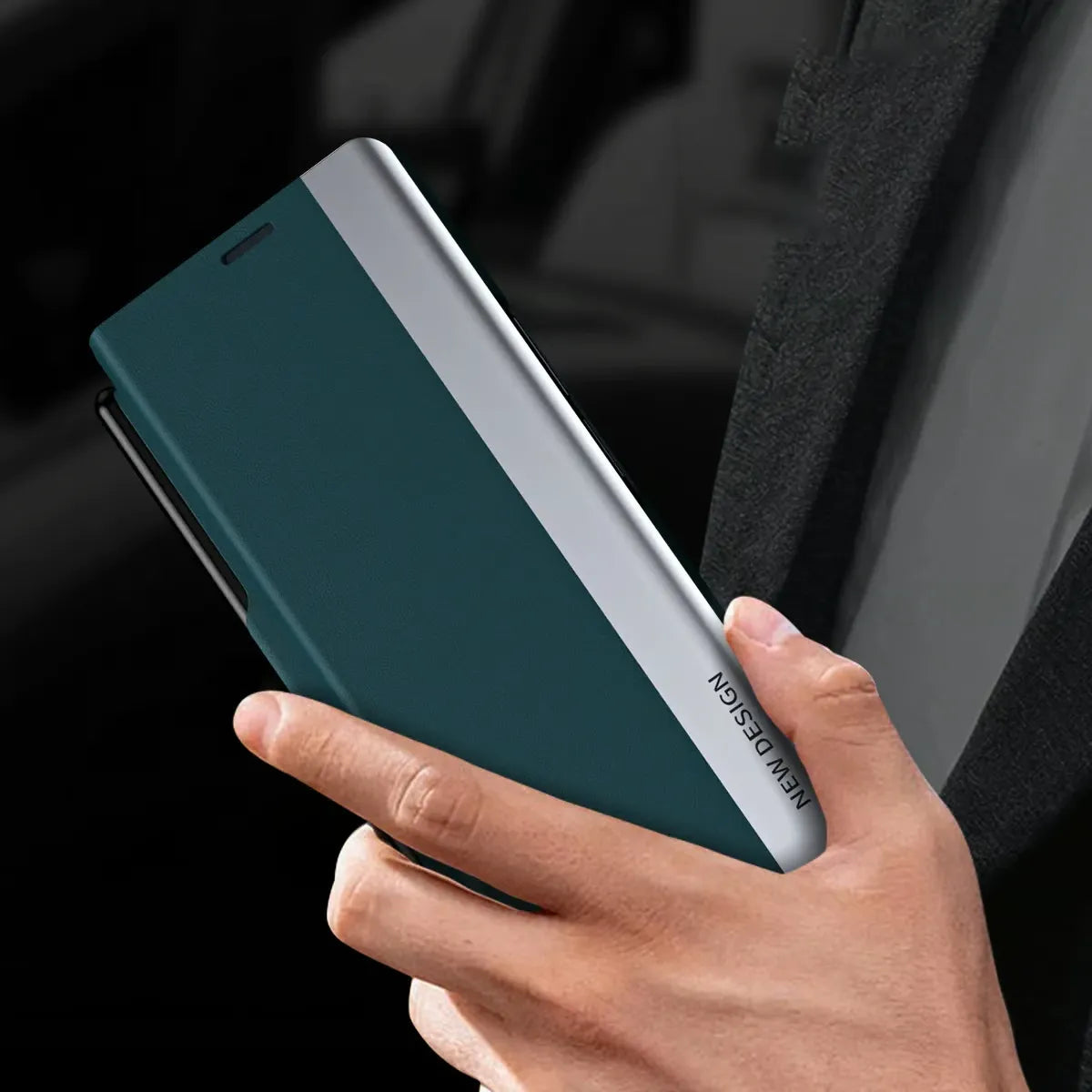 Luxury Electroplated Leather Magnetic Phone Case for Z Fold 4