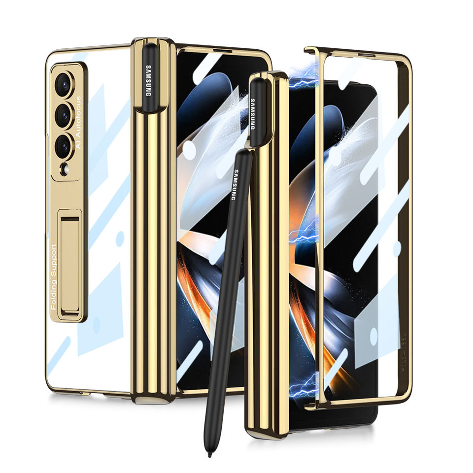 Samsung Galaxy Z FOLD 4 Transparent with S Pen Tempered Film Stand