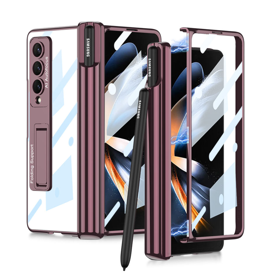 Samsung Galaxy Z FOLD 4 Transparent with S Pen Tempered Film Stand