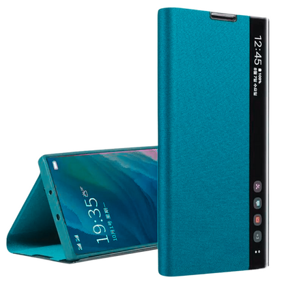 Galaxy S Series PU Leather Side Window Flip Case