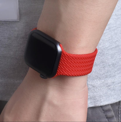 Woven Nylon Braided Solo Loop for Apple Watch [42/44MM] - Red