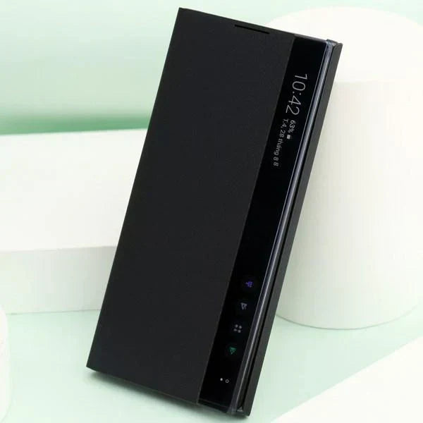 Galaxy S Series PU Leather Side Window Flip Case