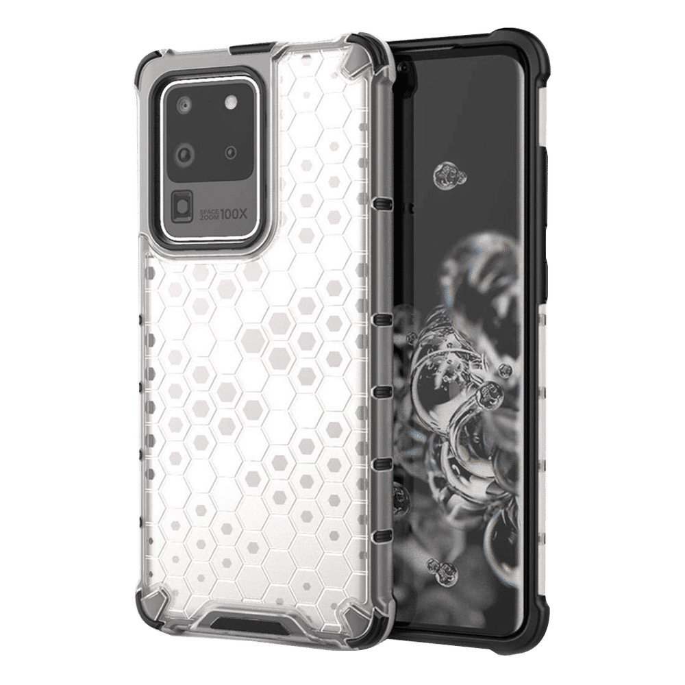 TPU Back Cover for SAMSUNG Galaxy S20 Ultra (Lightweight, Clear with Black)