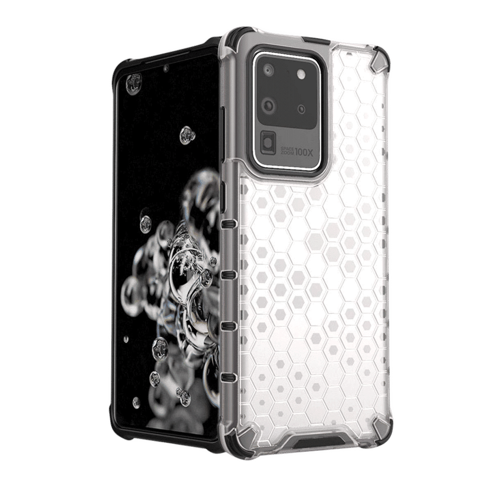 TPU Back Cover for SAMSUNG Galaxy S20 Ultra (Lightweight, Clear with Black) - Image 5