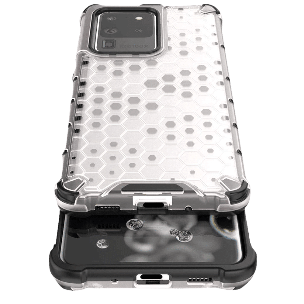 TPU Back Cover for SAMSUNG Galaxy S20 Ultra (Lightweight, Clear with Black) - Image 6