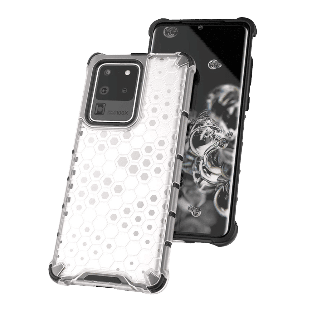 TPU Back Cover for SAMSUNG Galaxy S20 Ultra (Lightweight, Clear with Black) - Image 7