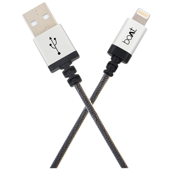 LTG 500 Type A to Lightning 6.6 Feet (2M) Cable (MFi Certified, Metallic Silver)