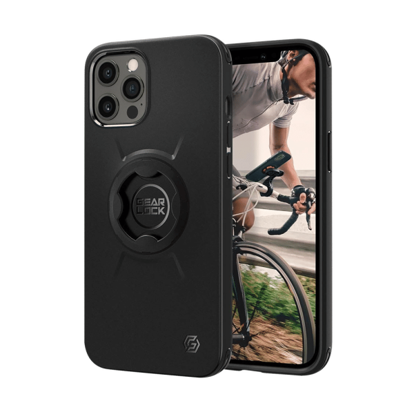 TPU & Polycarbonate Bike Mount Case for Apple iPhone 12, 12 Pro (Air Cushion Technology, Black)