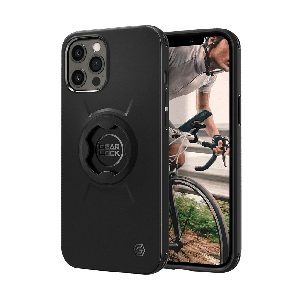 TPU & Polycarbonate Bike Mount Case for Apple iPhone 12, 12 Pro (Air Cushion Technology, Black)