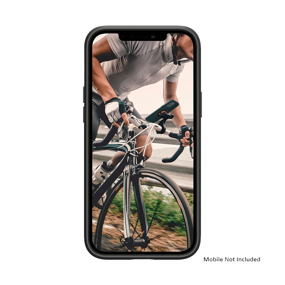 TPU & Polycarbonate Bike Mount Case for Apple iPhone 12, 12 Pro (Air Cushion Technology, Black) - Image 10