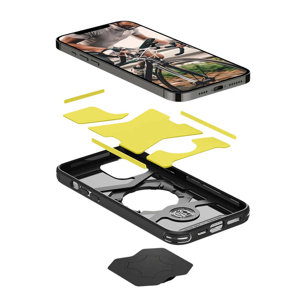 TPU & Polycarbonate Bike Mount Case for Apple iPhone 12, 12 Pro (Air Cushion Technology, Black) - Image 6