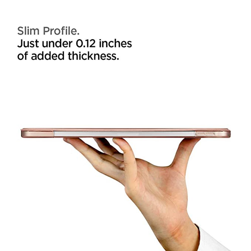 Smart Fold Polycarbonate, Rubber Flip Cover for Apple iPad Pro 11 Inch (Wireless Charging Compatible, Rose Gold) - Image 6