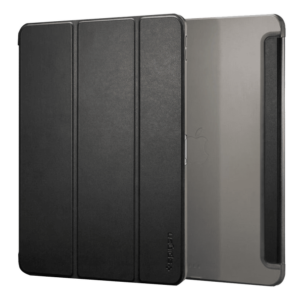 Smart Fold Polycarbonate, Polyurethane Leather Flip Cover for Apple iPad Pro 11 Inch (Wireless Charging Compatible, Black)