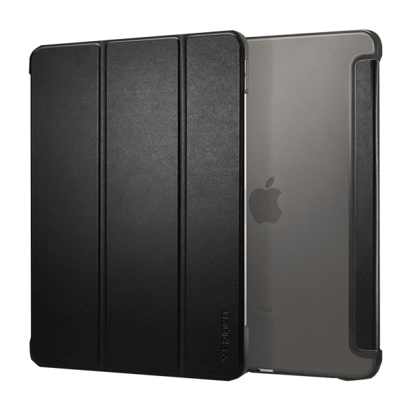 Smart Fold Hard Polyurethane Leather & Polycarbonate Back Cover for Apple iPad Pro 11 Inch (2018/2020) (Magnetic Closure, Black)