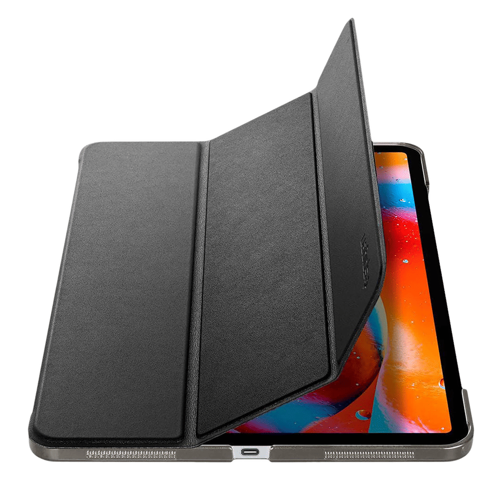Smart Fold Hard Polyurethane Leather & Polycarbonate Back Cover for Apple iPad Pro 11 Inch (2018/2020) (Magnetic Closure, Black) - Image 19