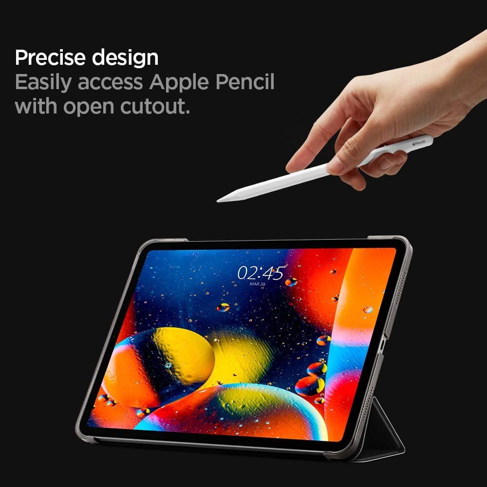Smart Fold Hard Polyurethane Leather & Polycarbonate Back Cover for Apple iPad Pro 11 Inch (2018/2020) (Magnetic Closure, Black) - Image 7