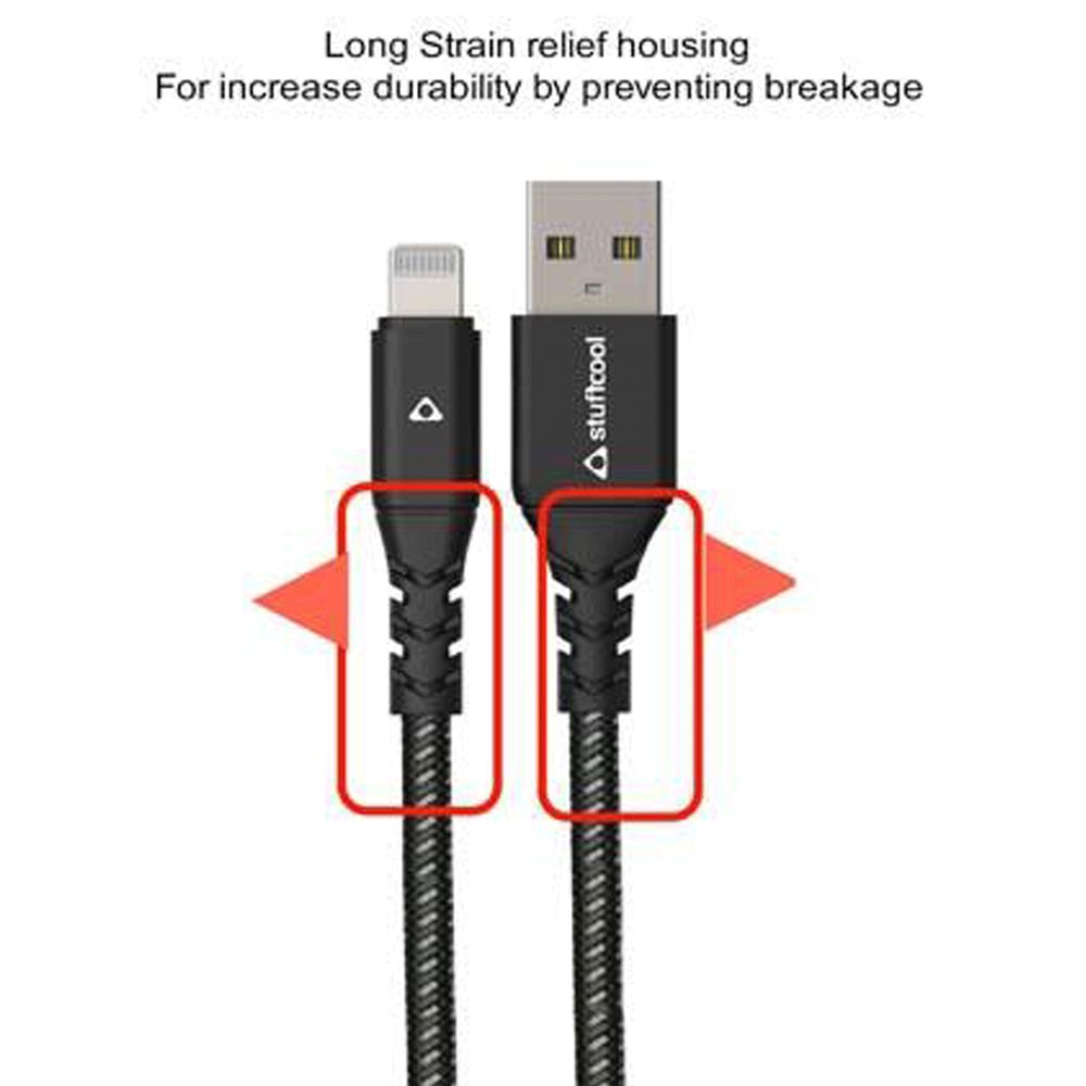 Type A to Lightning 3.9 Feet (1.2M) Cable (MFI Certified, Black) - Image 5