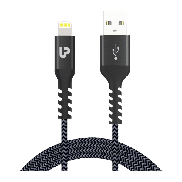 Type A to Lightning Connector 6.6 Feet (2 M) Cable (Tangle-free Design, Grey)