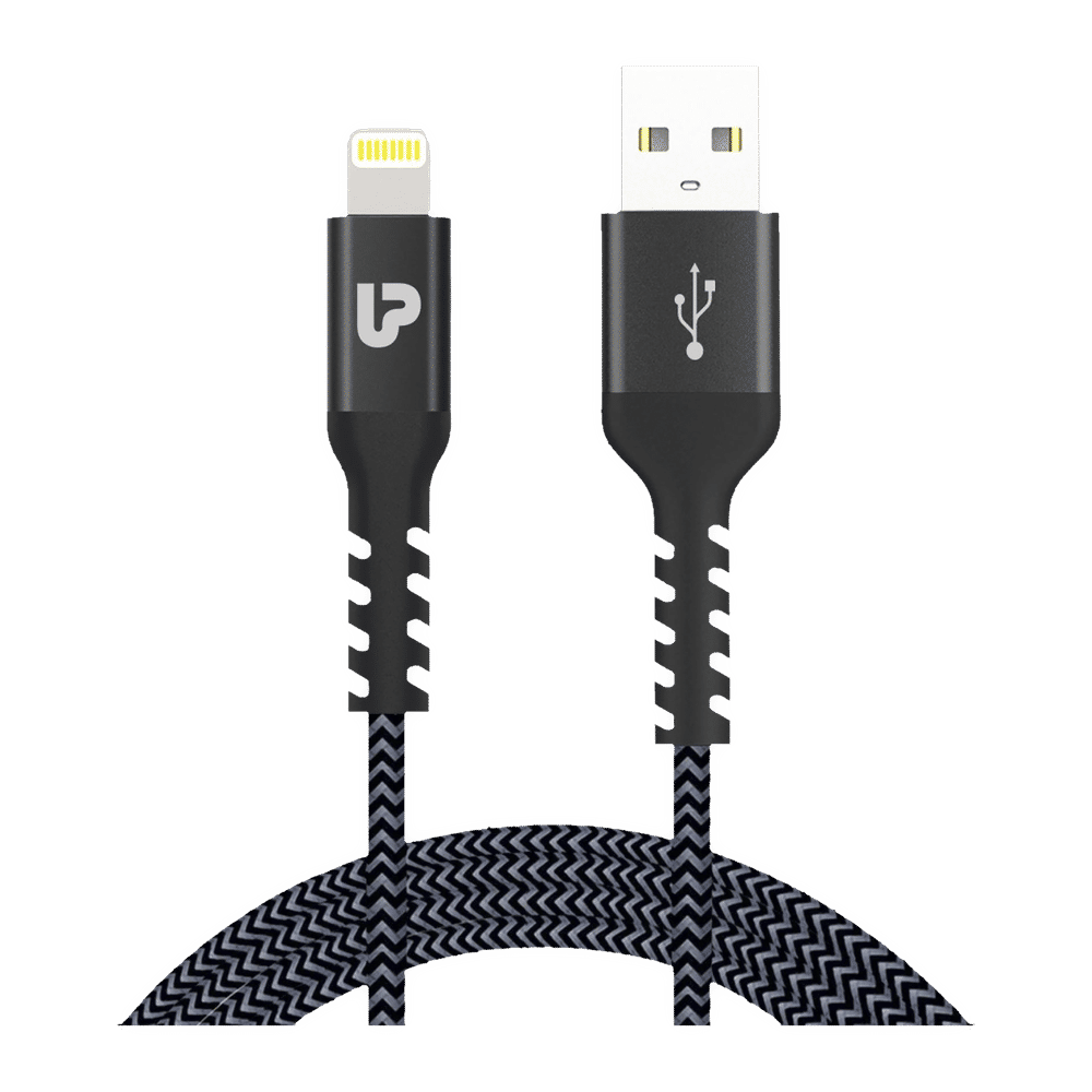 Type A to Lightning Connector 6.6 Feet (2 M) Cable (Tangle-free Design, Grey)