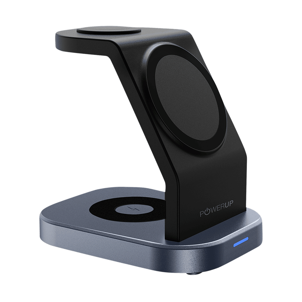 23W 3-in-1 Wireless Charger for iWatch Series 7, 6, 5, 4, 3, 2, 1, AirPods & iPhone (Multi-Layer Protection, Black) - Image 4