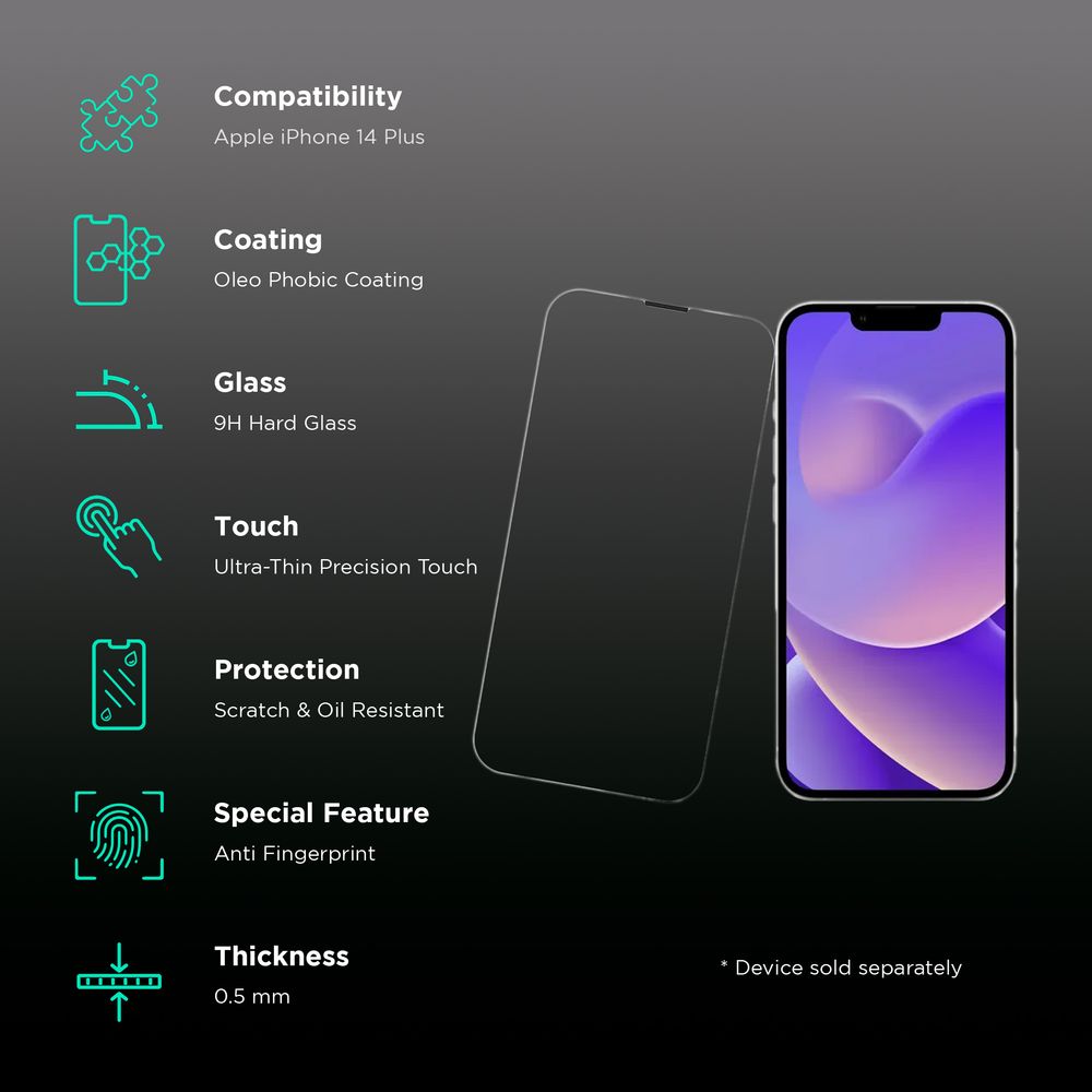 Tempered Glass for Apple iPhone 14 Plus (Case Friendly) - Image 4