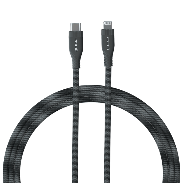 Type C to Lightning 3.9 Feet (1.2M) Cable (Apple Certified, Black)