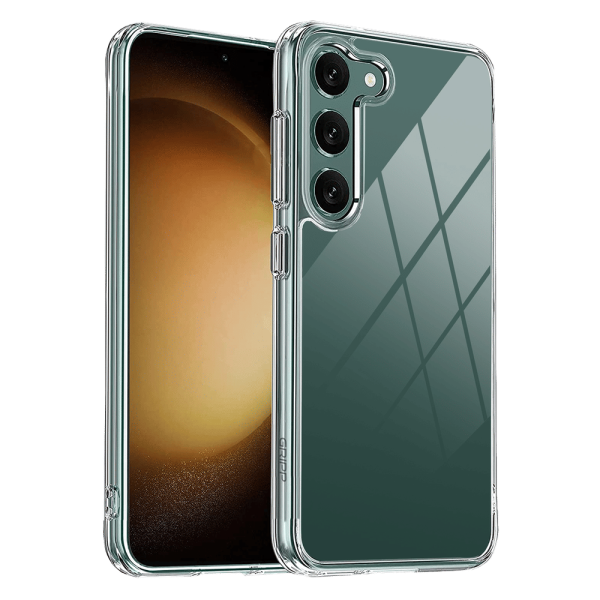 Hard Silicon Back Case for Samsung S23 (Anti-bacterial Technology, Transparent)