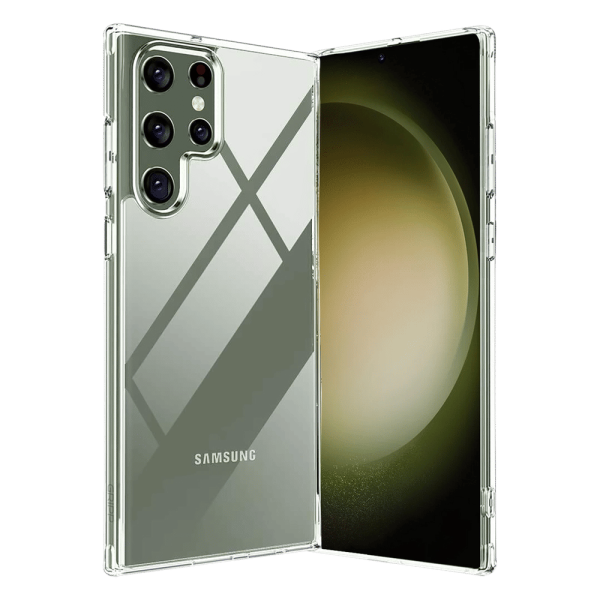 Hard Silicon Back Case for Samsung Galaxy S23 Ultra (UV Coated, Transparent)