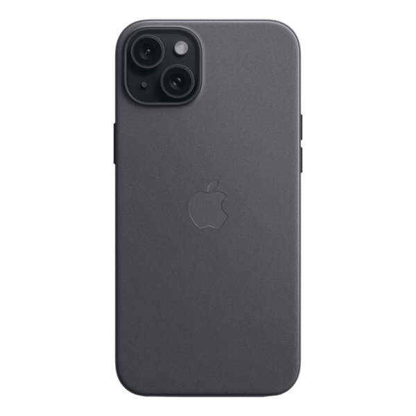 Soft FineWoven Back Cover for Apple iPhone 15 Plus (MagSafe Charging Support, Black)