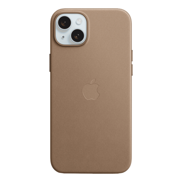 Soft FineWoven Back Cover for Apple iPhone 15 Plus (MagSafe Charging Support, Taupe)