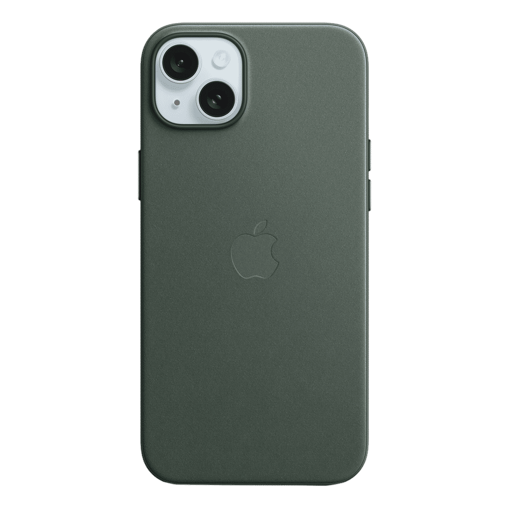 Soft FineWoven Back Cover for Apple iPhone 15 Plus (MagSafe Charging Support, Evergreen) - Image 2