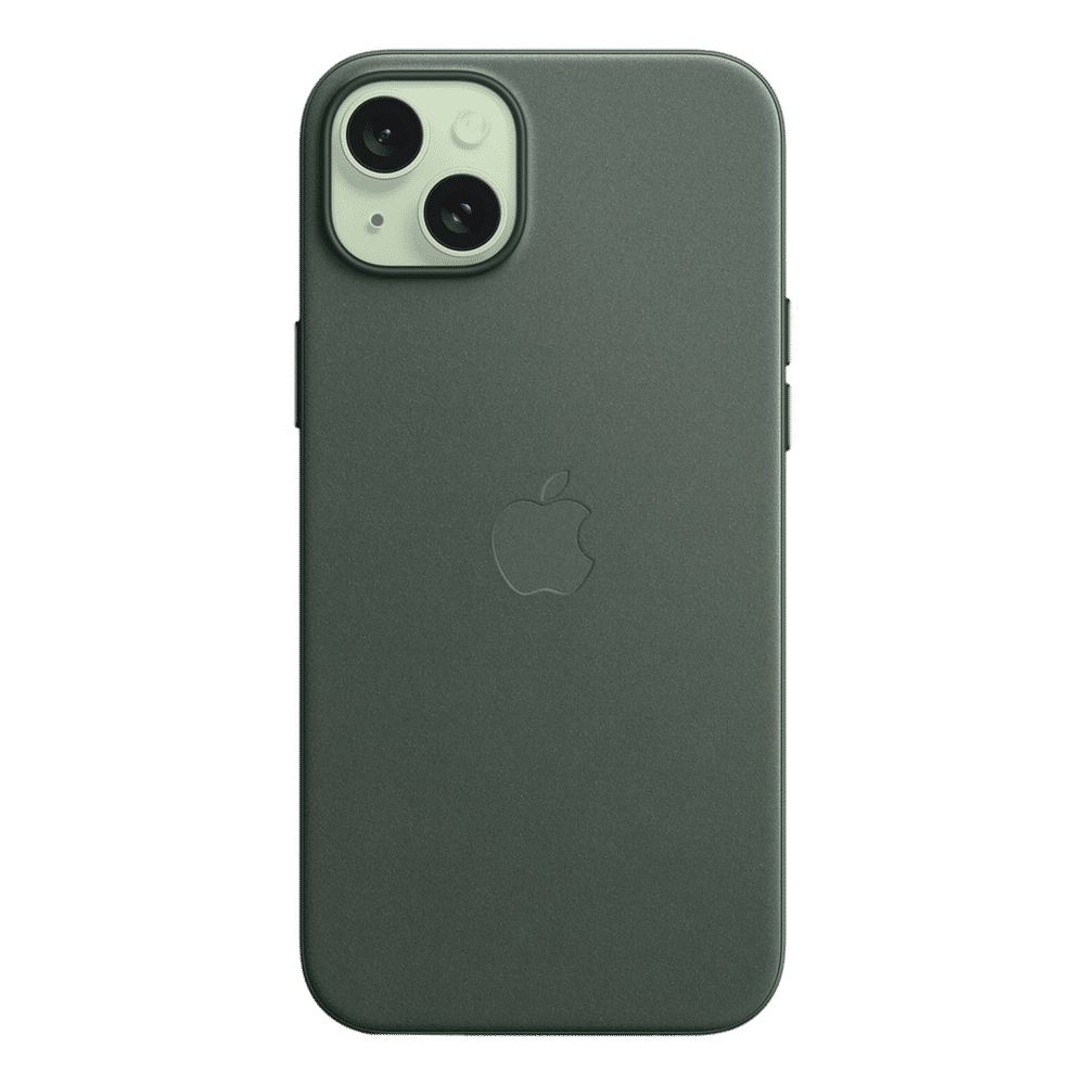 Soft FineWoven Back Cover for Apple iPhone 15 Plus (MagSafe Charging Support, Evergreen) - Image 5