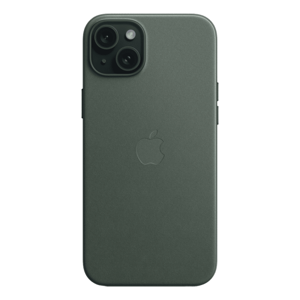 Soft FineWoven Back Cover for Apple iPhone 15 Plus (MagSafe Charging Support, Evergreen)