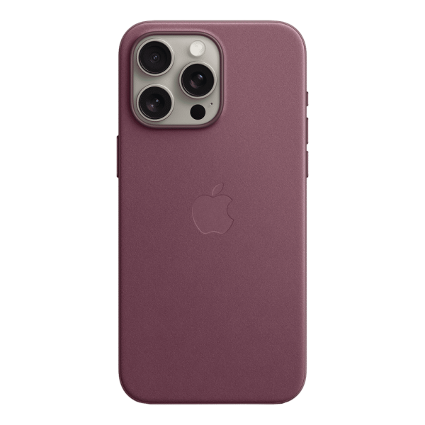 Soft FineWoven Back Cover for Apple iPhone 15 Pro Max (MagSafe Charging Support, Mulberry)