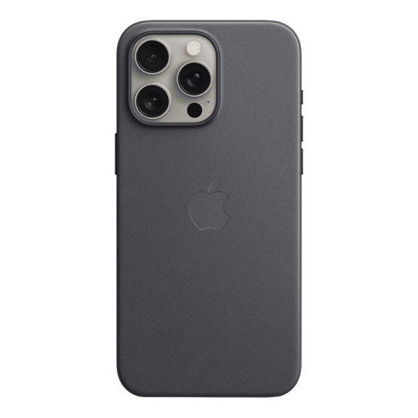 Soft FineWoven Back Cover for Apple iPhone 15 Pro Max (MagSafe Charging Support, Black)
