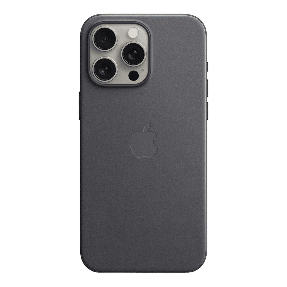 Soft FineWoven Back Cover for Apple iPhone 15 Pro Max (MagSafe Charging Support, Black)
