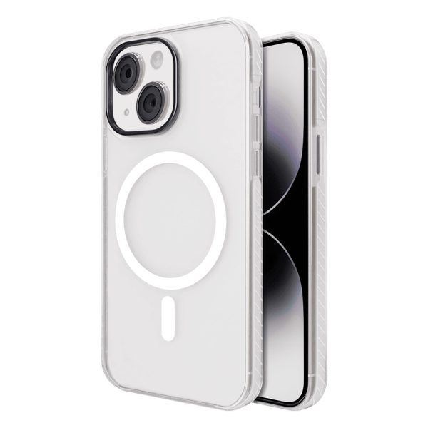 Combat TPU & Polycarbonate Back Cover for Apple iPhone 15 Plus (MagSafe Compatible, Clear)