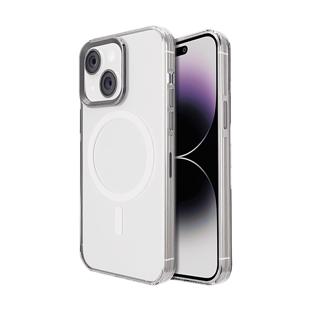 Neo Xtreme Hard Polycarbonate Back Cover for Apple iPhone 15 (MagSafe Compatible, Clear)