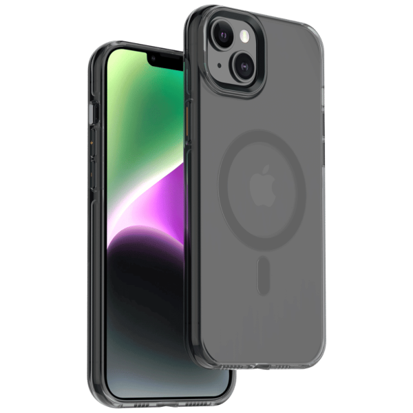 Crystal Pro Snap Hard Polycarbonate Back Case for Apple iPhone 15 Plus (Supports Wireless Charging, Black)