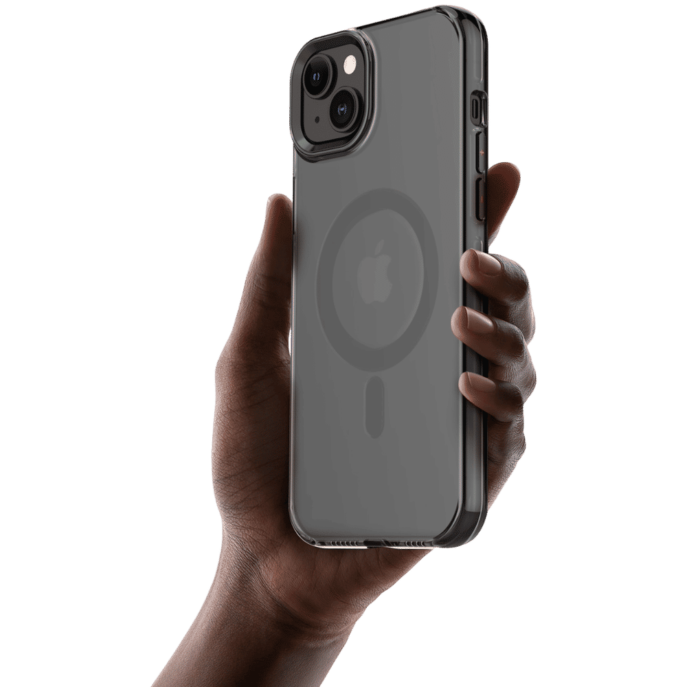 Crystal Pro Snap Hard Polycarbonate Back Case for Apple iPhone 15 Plus (Supports Wireless Charging, Black) - Image 3