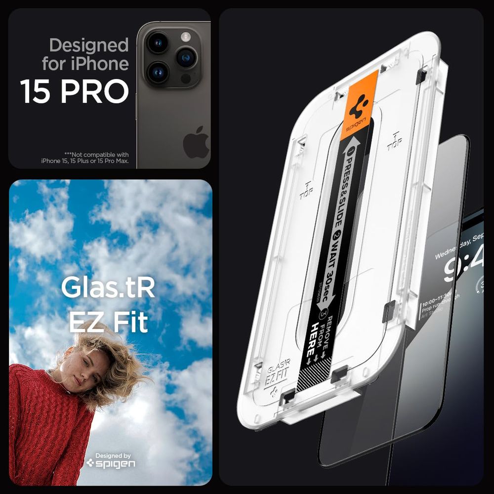 Tempered Glass for Apple iPhone 15 Pro (Sensor Protected) - Image 10