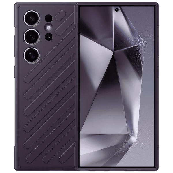 Polyurethane Back Case for SAMSUNG Galaxy S24 Ultra (Durable and Modern, Dark Violet)